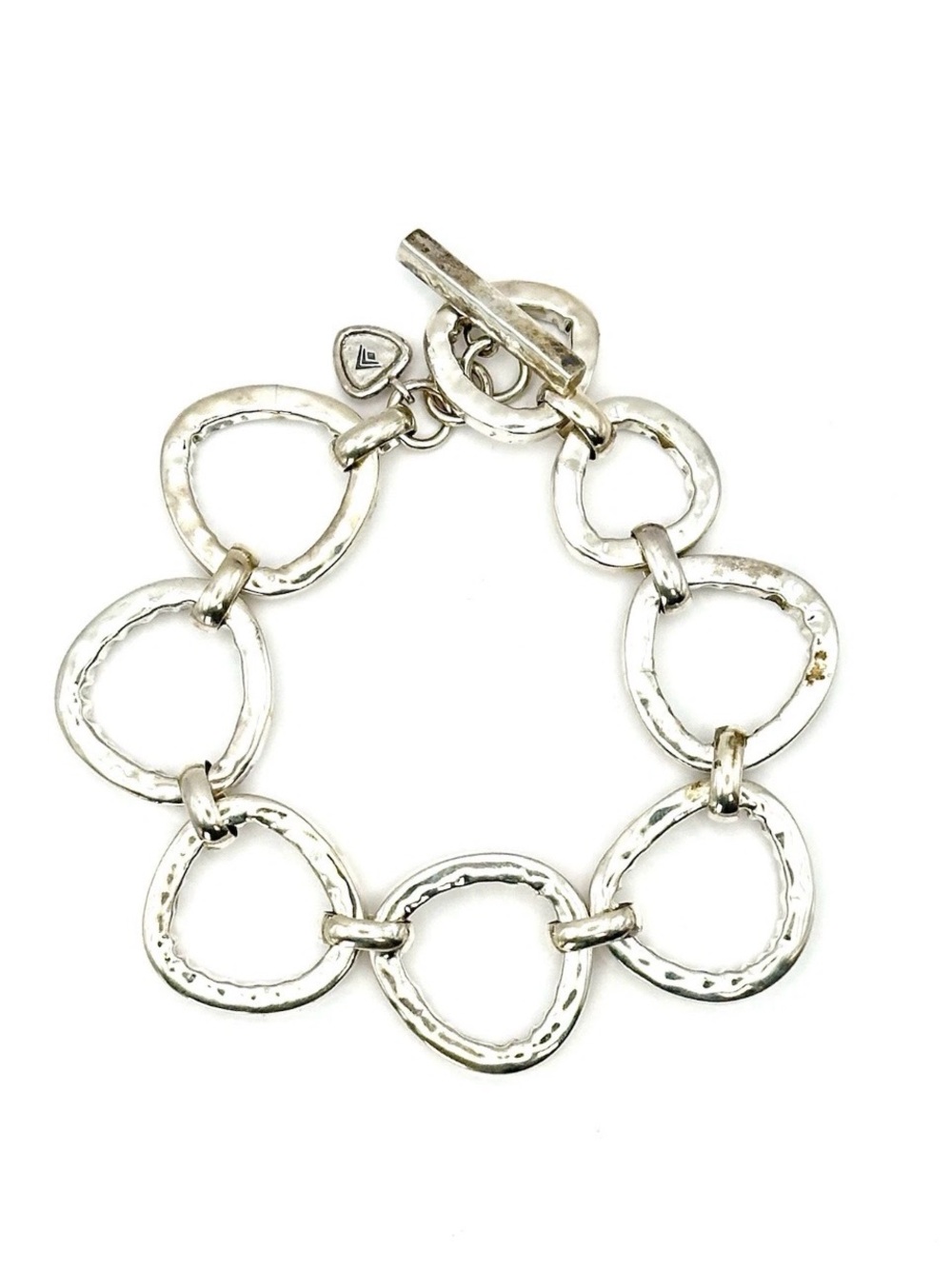 Silpada Retired B2709 “ Silver Rush” Sterling Silver Link Toggle Bracelet
